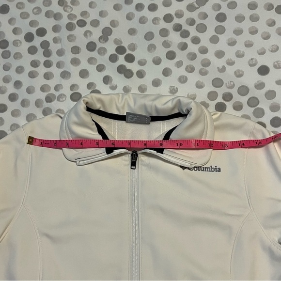 Columbia Soft Shell Off White Omni-Shield Full Zip Jacket Size Small - Picture 11 of 14